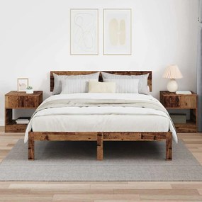 vidaXL End Table 2 pcs Παλιό ξύλο 40,5 x 40 x 45 εκ Επεξεργασμένο ξύλο