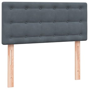 BOX SPRING ΚΡΕΒΑΤΙ ΜΕ ΣΤΡΩΜΑ ΣΚΟΥΡΟ ΓΚΡΙ 80X210 ΕΚ. ΒΕΛΟΥΔΙΝΟ 3318430