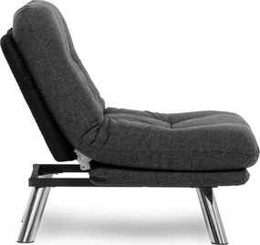 Πολυθρόνα-Κρεβάτι Σκούρο Γκρι MISA SMALL SOLO 78x70x85