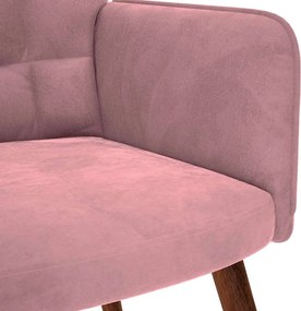 vidaXL Πολυθρόνα Relax Ροζ Βελούδινη