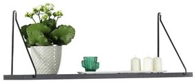 Single Wall Shelf Elmira Fylliana Black 72*20*27 cm 72x20x27 εκ.