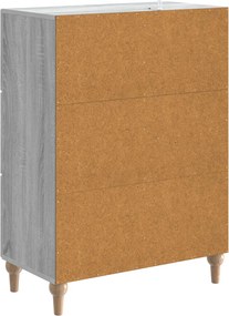 vidaXL Πλαϊνό γραφείο Γκρι Sonoma 66 x 34,5 x 90 εκ Επεξεργασμένο Ξύλο