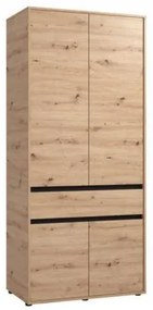 ΝΤΟΥΛΑΠΑ CORBETT 2K1F h211 ARTISAN OAK/ΜΑΥΡΟ ΜΑΤ ΧΡΩΜΑ 93x55x211εκ 11014684