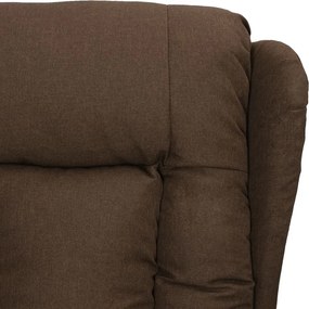 vidaXL Πολυθρόνα Ανακλινόμενη Καφέ Υφασμάτινη