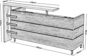 Reception PROJECT Απόχρωση Sonoma - Άσπρο   1τμχ