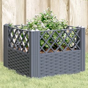 vidaXL Ζαρντινιέρα με Πασσάλους Μπλε Γκρι 43,5x43,5x43,5 εκ. Πολυπροπυλένιο