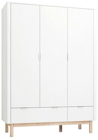 Τρίφυλλη ντουλάπα Miloo Λευκή