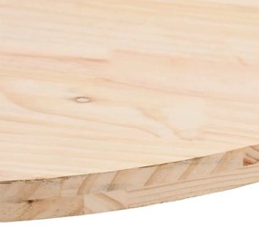 vidaXL Επιφάνεια Τραπεζιού Οβάλ 80x40x2,5 εκ. από Μασίφ Ξύλο Πεύκου