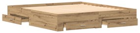 vidaXL Κρεβάτι με Συρτάρια Artisan Oak 180x200 cm Επεξεργασμένο Ξύλο