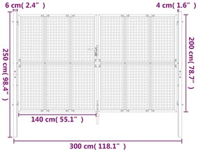 vidaXL Πύλη Κήπου Ανθρακί 300 x 200 εκ. Ατσάλινη