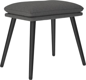 vidaXL Πολυθρόνα Relax Σκούρο Γκρι Υφασμάτινη με Σκαμπό