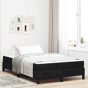 vidaXL Κρεβάτι box spring με στρώμα Μαύρο 120 x 200 cm Βελούδο