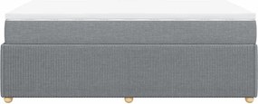 vidaXL Κρεβάτι Boxspring με Στρώμα Ανοιχτό Γκρι 120x200 εκ. Υφασμάτινο
