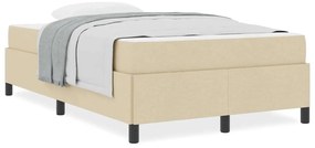 vidaXL Κρεβάτι με ελατήρια Κρέμα και Μαύρο 120 x 200 cm