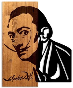 Διακοσμητικό Τοίχου Salvador 899SKL2715 48x3x58cm Walnut-Black Wallity Μέταλλο,Ξύλο