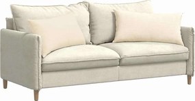 vidaXL Μαξιλάρι Καναπέ 2 pcs Κρεμ 80 x 40 cm Υφασμάτινο Κορντουρά