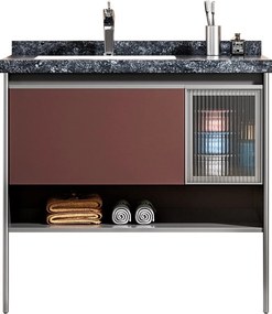 Martin Eriete 100 Ruby Anthracite Plywood - Βαση Επιπλου με Νιπτήρα