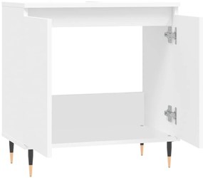 vidaXL Ντουλάπι Μπάνιου Λευκό 58 x 33 x 60 εκ. από Επεξεργασμένο Ξύλο