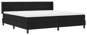 vidaXL Κρεβάτι box spring με στρώμα με στρώμα Μαύρο 200 x 200 cm