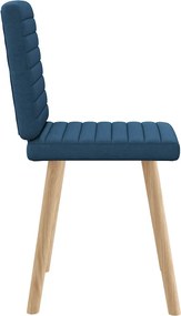 vidaXL Καρέκλες Τραπεζαρίας 2 τεμ. Μπλε Υφασμάτινες