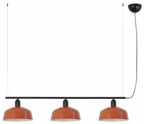 Φωτιστικό Οροφής - Ράγα Tatawin Metal M 20338-148 3xE27 210x100cm Black-Reddish Orange Faro Barcelona