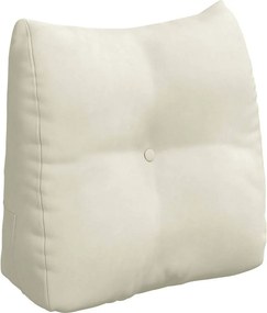 vidaXL Μαξιλάρι Πλάτης Κρεμ 45 x 24 x 50 εκ Βελούδο