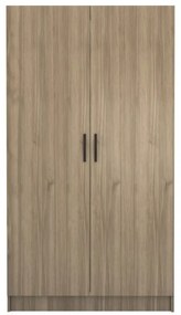Ντουλάπα ρούχων Victoria Megapap δίφυλλη χρώμα καρυδί 100x60x181εκ.