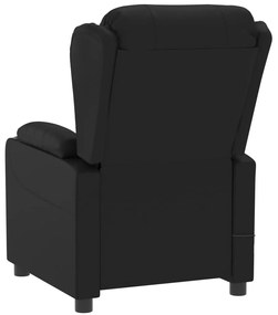 vidaXL Πολυθρόνα Ανακλινόμενη Ηλεκτρική Μαύρη από Συνθετικό Δέρμα