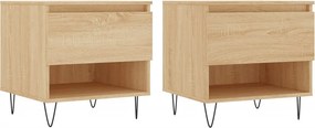 vidaXL Τραπέζια Σαλονιού 2 τεμ. Sonoma Δρυς 50x46x50 εκ. Επεξεργ. Ξύλο