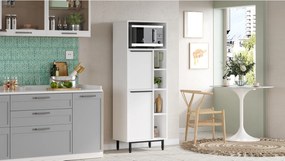 Ντουλάπι Τροφίμων ArteLibre LIZARD Λευκό Μοριοσανίδα/Μέταλλο 60x35.5x161.6cm