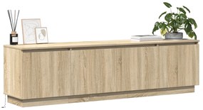 vidaXL Ντουλάπι τηλεόρασης με LED Σολονά Οξιά 180x38x49 εκ. Επεξεργασμένο ξύλο