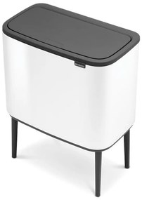 Κάδος Brabantia Bo Touch 651110, 11+23 L, Ομαλό και αθόρυβο άνοιγμα, Μεγάλο άνοιγμα, Λευκό