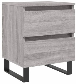vidaXL Κομοδίνο Γκρι Sonoma 40 x 35 x 50 εκ. από Επεξεργασμένο Ξύλο