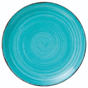Πιάτο Ρηχό από Πορσελάνη GTSA Tiffany Τιρκουάζ  25cm