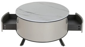 Τραπεζάκι Καφέ Home ESPRIT Λευκό Μπεζ 140 x 75 x 40 cm