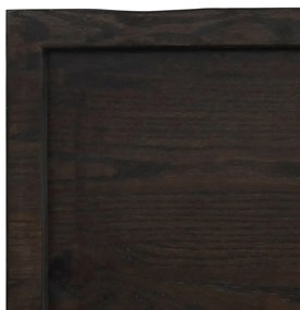 Πάγκος Μπάνιου Σκούρο Καφέ 80x60x(2-4) εκ. Επεξεργ. Μασίφ Ξύλο - Γκρι