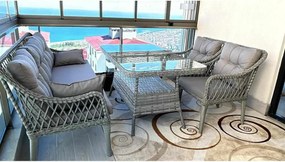 Σετ Κήπου Ανοιχτό Γκρι EGREGA 170x56x78