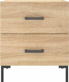 vidaXL Κομοδίνα 2 τεμ. Sonoma Δρυς 40 x 35 x 47,5 εκ. Επεξεργ. Ξύλο