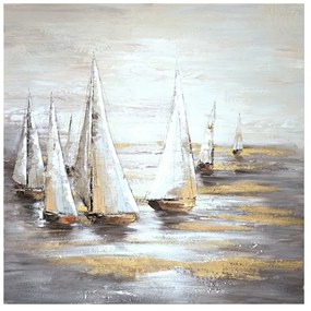 Πίνακας σε καμβά Sailer I Inart 100x3x100εκ - 296-000026