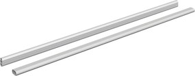 vidaXL Ράβδος Ντουλάπας 2 τμχ. Ασημί 864 x 15 x 29 mm