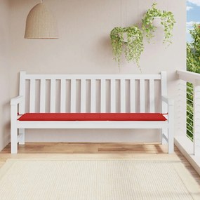 vidaXL Μαξιλάρι Πάγκου Κήπου Κόκκινο 200x50x4 εκ. Ύφασμα Oxford