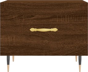 vidaXL Τραπεζάκια Σαλονιού 2 τεμ Brown Oak 50x50x40 εκ Επεξ. Ξύλο