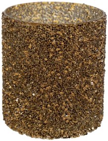 Κηροπήγιο Γυάλινο 13,5x15εκ. Strass Amber Art Et Lumiere 30549