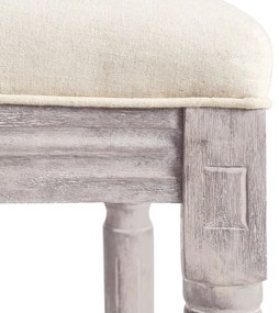 vidaXL Σκαμπό Μπαρ 2 τεμ. Λευκά από Λινό Ύφασμα