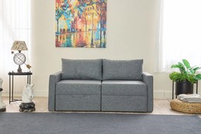 Διθέσιος Καναπές Κρεβάτι Γκρι DUMOL 110x155x72