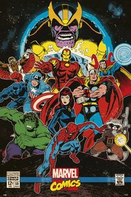 Αφίσα Marvel Comics - Infinity Retro, (61 x 91.5 cm)
