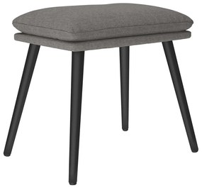 vidaXL Υποπόδιο Ανοιχτό Γκρι 45x29,5x35 εκ. Υφασμάτινο