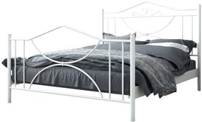 Κρεβάτι Roza-160x200-Λευκό-Με ποδαρικό