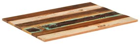 vidaXL Επιφάνεια Τραπεζιού Ορθ. 60x80 εκ 15-16 χιλ Μασίφ Ανακ. Ξύλο