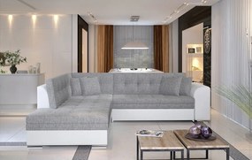 Γωνιακός καναπές Pueblo-Αριστερή-Leuko - Gkri anoixto